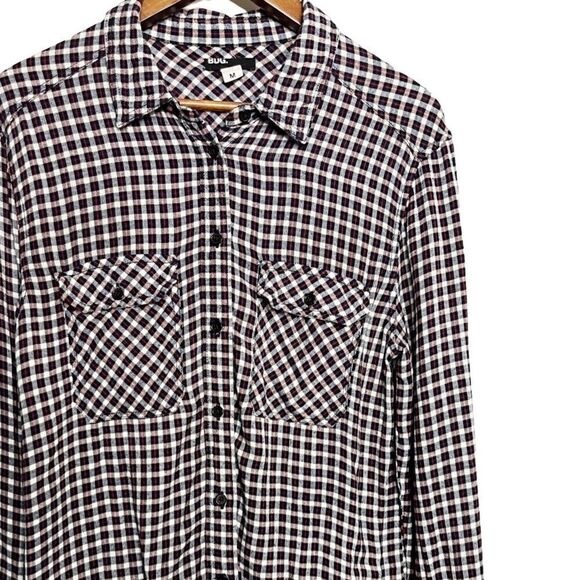 Urban Outfitters BDG Plaid Button Down Shirt Red & Blue Medium - Picture 1 of 4